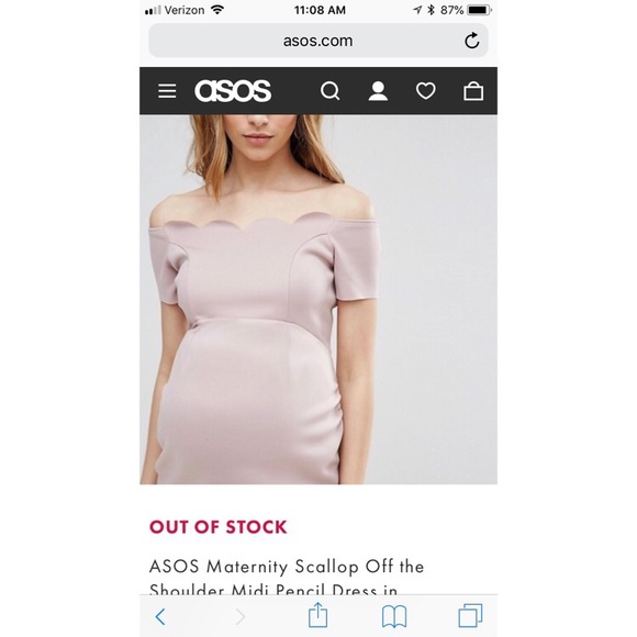 Scallop Off The Shoulder Midi Dress - Picture 3 of 4